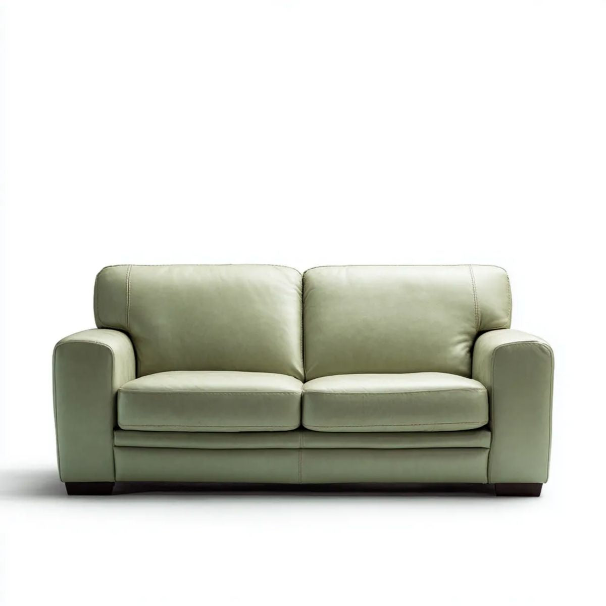 Dwuosobowa sofa ze skóry syntetycznej PU, zieleń szałwiowa, 160 x 90 x 88 cm