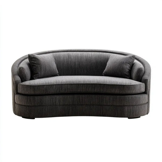 Dwuosobowa sofa z tkaniny sztruksowej, ciemnoszara, 180 x 85 x 78 cm