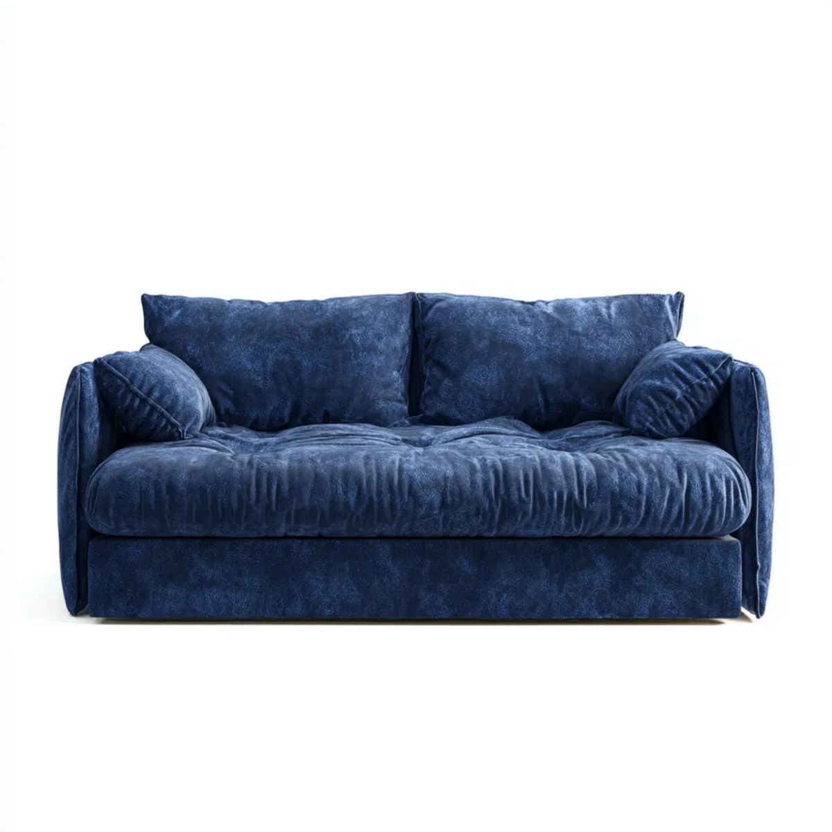 Granatowa sofa dwuosobowa z aksamitu poliestrowego 170 × 95 × 85 cm