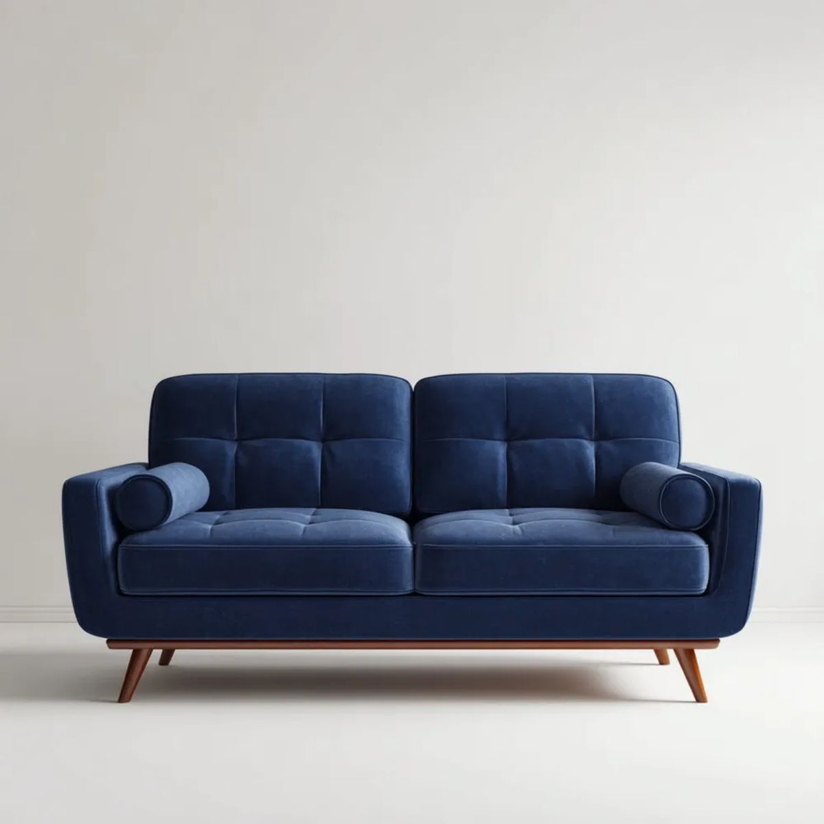 Dwuosobowa sofa aksamitna granatowa 180 x 85 x 82 cm