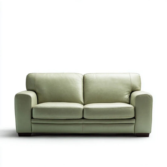 Dwuosobowa sofa ze skóry syntetycznej PU, zieleń szałwiowa, 160 x 90 x 88 cm